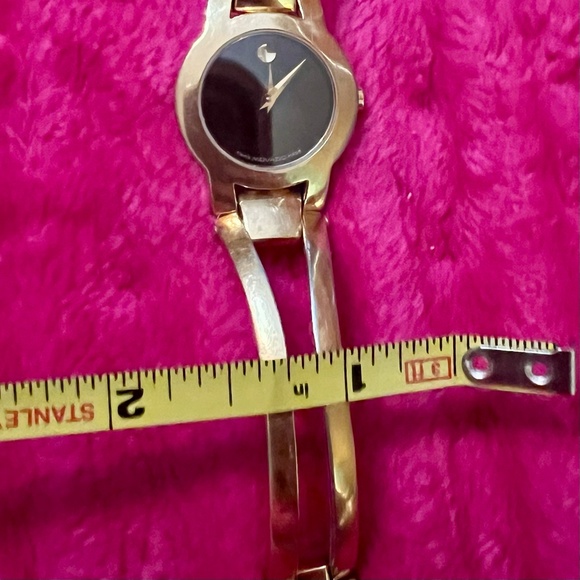Movado Women's Gold Watch with Black Dial - Picture 8 of 9